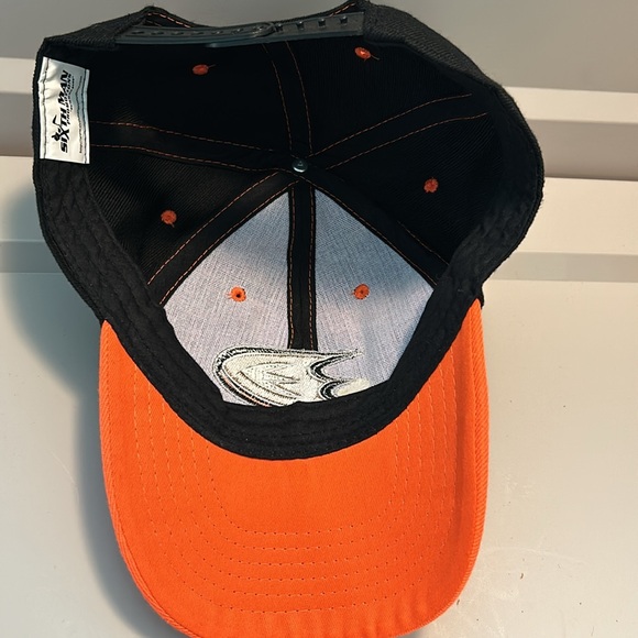 Anaheim Mighty Ducks Core Primary Logo Black/Orange SnapBack adjustable hat OS - Picture 3 of 5